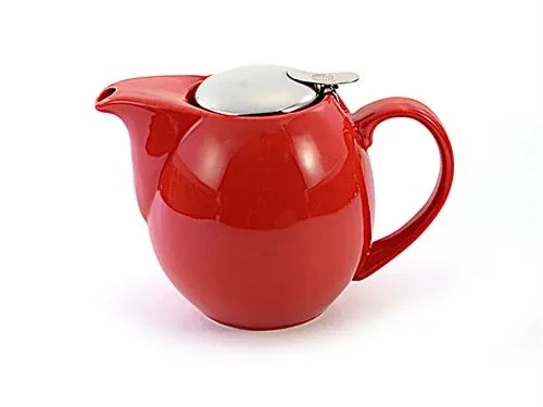 Teapot stoneware, red classic