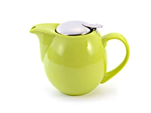 Teapot stoneware, yellow-green